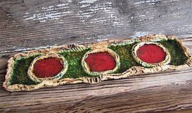 Svietidlá - svietnik so zataveným zeleno červeným sklom/ Zľava 10% - 10235029_