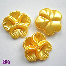 Korálky - Kvet plast 26mm-1ks (žltá) - 10244400_