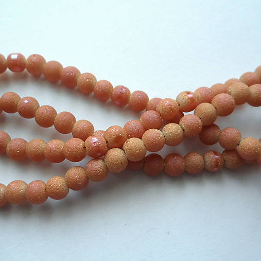 Sandy Beads™-1ks (4mm-oranžovoružová)