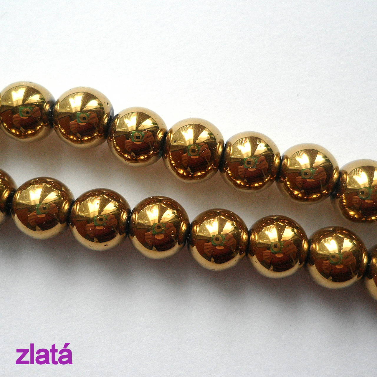 CrystaLine Beads™-8mm-1ks (zlatá)