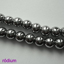 Korálky - CrystaLine Beads™-8mm-1ks (ródium) - 10246743_