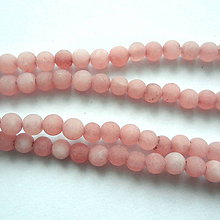 Minerály - Jadeit matný 4mm-1ks (pastel pink) - 10246789_