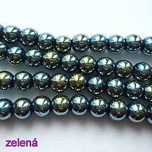 Korálky - CrystaLine Beads™-6mm-1ks (zelená) - 10246816_