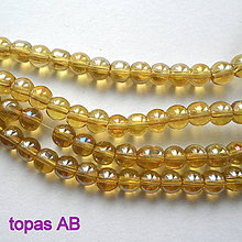 Korálky - CrystaLine Beads™-4mm-1ks (topas AB) - 10246837_