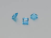 Minerály - Topás swiss modrý prírodný štvorec 5 mm - 10246004_