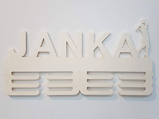 Vešiak na medaily s menom 45cm BASKETBAL