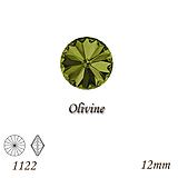 Korálky - SWAROVSKI® ELEMENTS 1122 Rivoli - Olivine, 12mm, bal.1ks - 10246013_