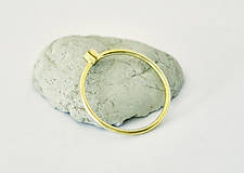 Prstene - 585/1000 zlatý zásnubný prsteň s prírodným diamantom 2,6mm - 10249376_