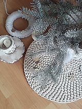 Úžitkový textil - Háčkovaný koberec - podložka pod vianočný stromček - 10250595_
