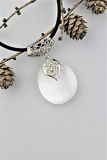 Náhrdelníky - Selenit prívesok - elfské šperky - 10252746_