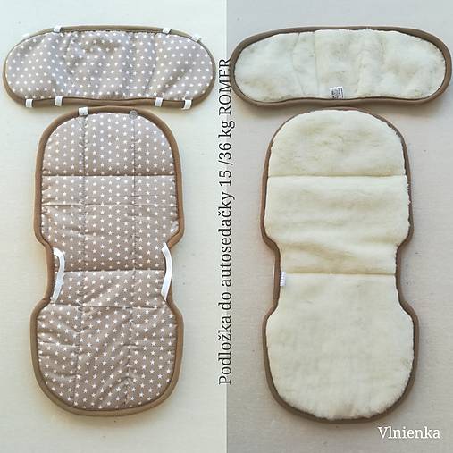 Detský textil - Podložka do autosedačky 9 - 36 kg 100% Merino proti poteniu a prechladnutiu CYBEX PALLAS S-FIX 9/36 KG a ROMER 15/36 KG  - 10255386_