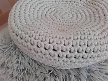 Úžitkový textil - Háčkovaný poťah na taburetku (Horčicová) - 10254399_