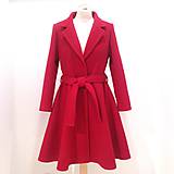 Bundy a kabáty - KARMÍNOVÝ kabát s kolovou sukňou/rôzne farby - 10256712_