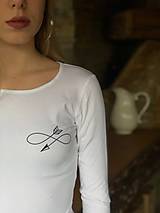 Topy, tričká, tielka - Dámske tričko z organickej bavlny NEKONEČNO dlhý rukáv - 10262211_