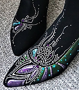 Ponožky, pančuchy, obuv - maľované čižmy - 10264046_