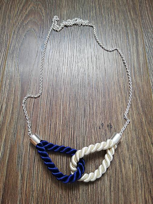  - Šnúrový náhrdelník  (Modrá) - 10263027_
