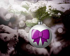 Grafika - Vianočná guľa (grafický obrázok) (mašlička) - 10263360_