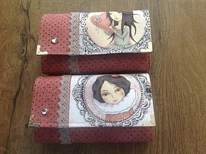 Peňaženky - Peňaženka  - dievčatko ružove, s kľúčenkou - 10265639_