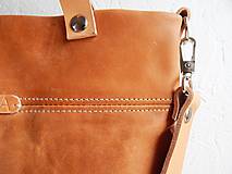 Kabelky - LAURA "Cognac" kožená kabelka - 10265888_