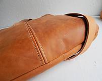 Kabelky - LAURA "Cognac" kožená kabelka - 10265891_