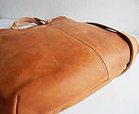 Kabelky - LAURA "Cognac" kožená kabelka - 10265892_