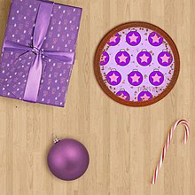 Grafika - Vianočné grafické perníky so vzorom stracciatella - vianočné gule s hviezdičkou (vianočná guľa) - 10265869_