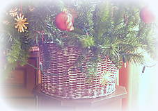  - Košík - kryt na stojan vianočného stromčeka  prieme 50 cm  (tmavo hnedý) - 10266695_