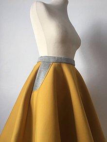 Sukne - žltá sukňa - 10269023_