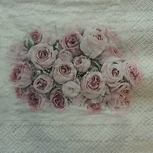 Papier - Servítka - sagen vintage (S1357, ruže, roses) - 10271477_