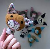 Hračky - Prstová maňuška zvieratko (mačička) - 10273853_