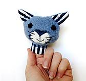 Hračky - Prstová maňuška zvieratko (mačička) - 10273855_