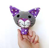 Hračky - Prstová maňuška zvieratko (mačička) - 10273857_