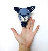 Hračky - Prstová maňuška zvieratko (mačička) - 10273858_