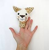 Hračky - Prstová maňuška zvieratko (mačička) - 10273859_