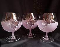 Súprava pohárov vzor č. 71 - ružová/purpur
