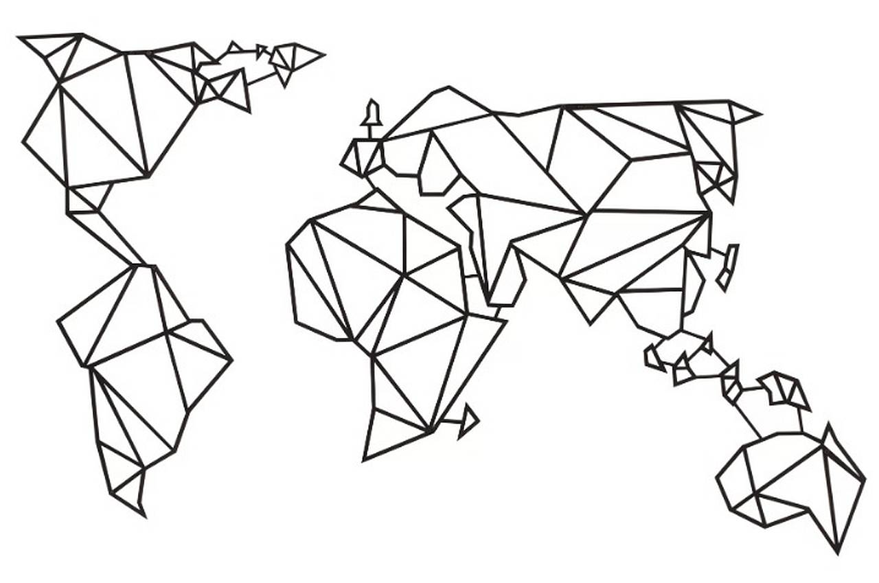 Полигональная карта мира