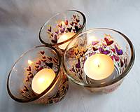 Svietidlá a sviečky - Farebné srdiečka - maľovaný sklenený svietniček - na objednávku - 10275881_