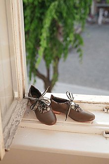 Ponožky, pančuchy, obuv - Kožené nízke topánky hnedé - 10276295_