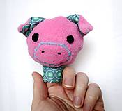Hračky - Prstová maňuška zvieratko (prasiatko) - 10279697_