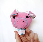 Hračky - Prstová maňuška zvieratko (prasiatko) - 10279701_