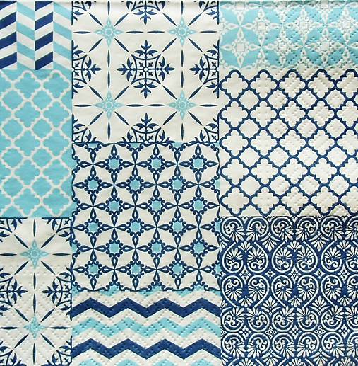 Papier - S1371 - Servítky - vzor, obkladačka, maroko, ornament - 10280461_