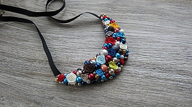 Náhrdelníky - FOR YOU perlový náhrdelník (color roses, č. 2548) - 10280766_