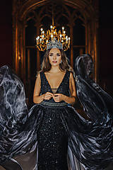 Šaty - Couture šaty QUEEN OF THE NIGHT onyx - 10282538_