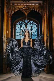 Šaty - Couture šaty QUEEN OF THE NIGHT onyx - 10282556_