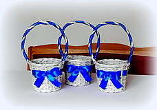 Svadobné pierka - košík svadobný - kráľovská modrá - 10281147_