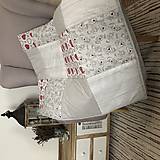 Úžitkový textil - Prehoz, vankúš patchwork vzor vintage - Anjelik a srčiečka ( rôzne varianty veľkostí ) - 10283710_