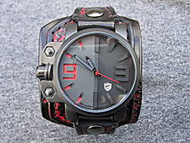 Náramky - kožený remienok pre hodinky Shark - 10285054_