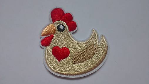  - Nažehľovačka Sliepočka so srdiečkom. - 10282794_