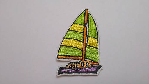  - Nažehľovačka Plachetnica zeleno-žltá (NZ170) - 10283643_