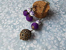Sady šperkov - Tmavofialové bobuľky - 10287305_